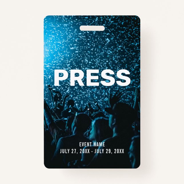 Event-Foto DRÜCKEN SIE das Abzeichen "All Access P Ausweis (Vorderseite)