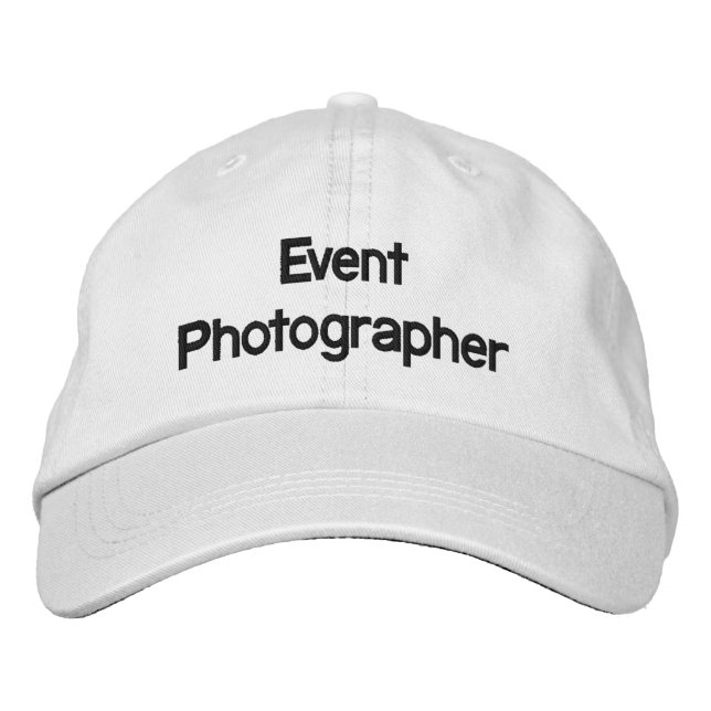 Event-Fotograf bestickter Hut (Vorderseite)