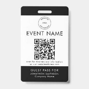 Event-Logo QR-Code Gast-Pass-Name jedes Color-Abze Ausweis