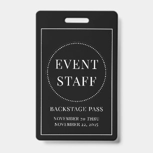 Event-Personal Backstage-Pass-ID Ausweis