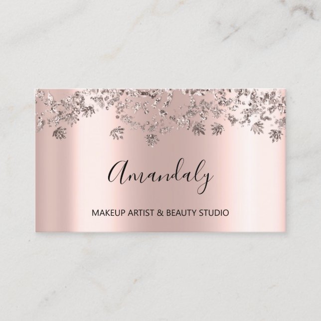Event-Planer Bloger Influencer Rose Powder Visitenkarte (Vorderseite)