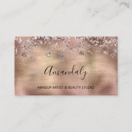 Event-Planer Rose Influencer Rose Gold Glass Visitenkarte