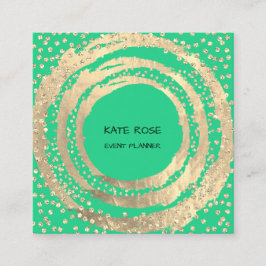 Event Planner Music Media Fashion BloggerMint Gree Quadratische Visitenkarte