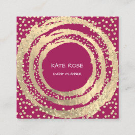 Event Planner Musik Media Fashion Blogger Pink Quadratische Visitenkarte