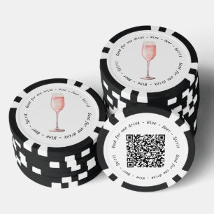 Event QR Code Pink Fizz Drink Gutschein Pokerchips