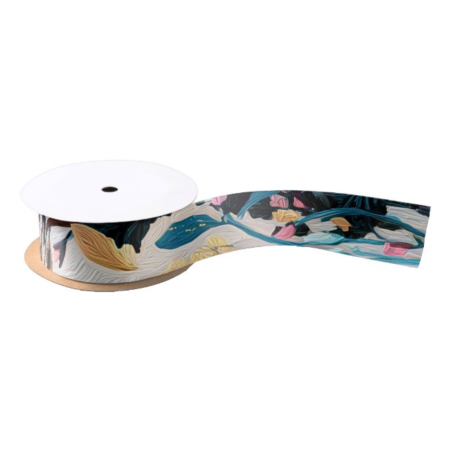 Event-Schärpe | Blue & Gold Botanical Celebration  Satinband (Spule)