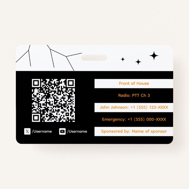 Event Staff Ausweis (Rückseite)