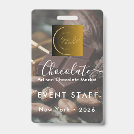 Event Staff Photo Qr Code Logo Chocolate Festival Ausweis