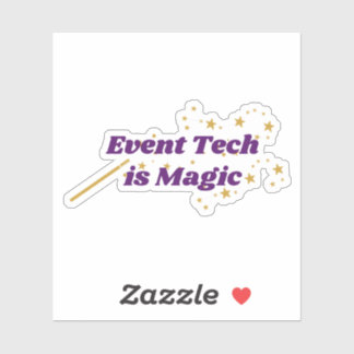 Event-Tech ist Magie - Sticker mit Stanzeffekt