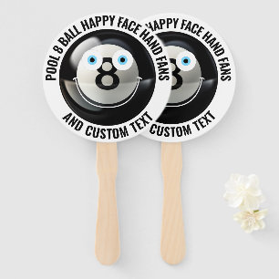 Éventail 10 x Pool personnalisé 8 Ball Party BLUE EYES Happ