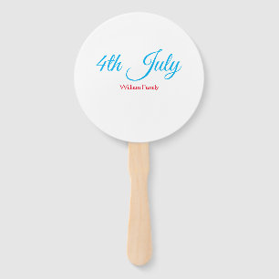 Éventail 4 juillet jour d'indépendance ajouter nom texte pe