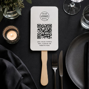 Éventail à main Logo de code QR personnalisé Pag