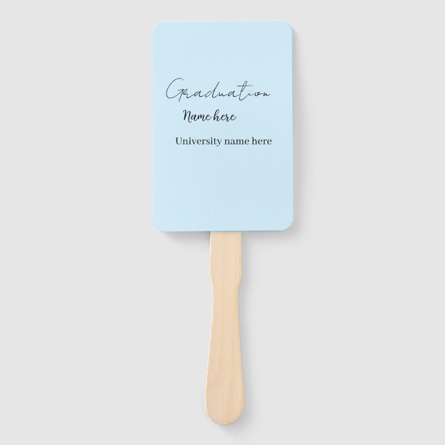Éventail add your text simple graduate add school name cong (Devant)