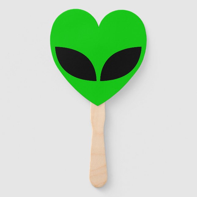 Éventail Alien Love Dessous de verre de papier coeur (Devant)