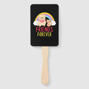 Éventail Amis Chien Et Chat Pour Toujours