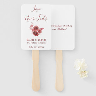 Éventail Amour de Bourgogne jamais déçu floral Mariage