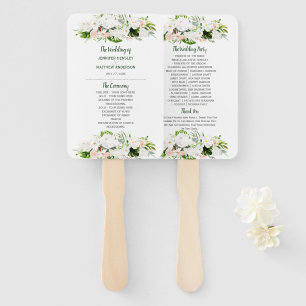 Éventail Aquarelle de paradis tropical Mariage floral