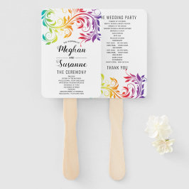 Éventail Arc-en-ciel couleurs feuille de défilement lesprog