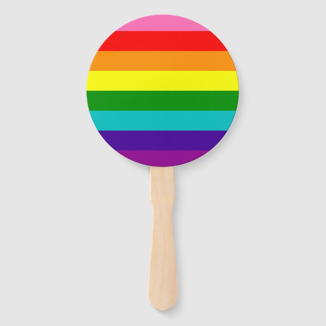 Éventail Arc en ciel drapeau gay LGBT Ensemble de fans (Devant)
