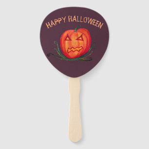 Éventail Art Citrouille effrayant Halloween Paddle