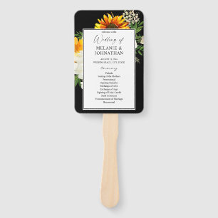 Éventail Artsy Sunflower Cérémonie de Mariage de fleurs Pro