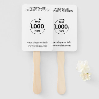 Éventail Auction Paddle | Charity Event Bid Modern Logo
