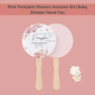 Éventail Automne Citrouille rose Gold Leafs Baby shower fil
