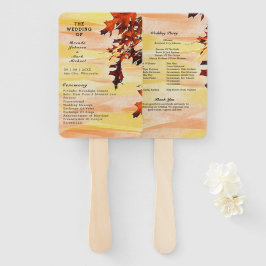 Éventail Automne Feuilles Orange Yellow Swirl Programme de 