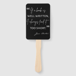 Éventail Avid Reader II - Citation de Jane Austen