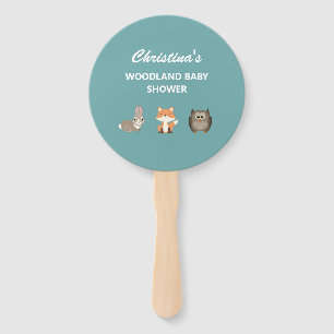Éventail Baby shower forestier