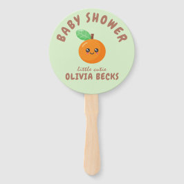 Éventail Baby shower orange de Little Cutie