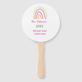 Éventail Bandes arc-en-ciel colorées ajouter le nom de l'en