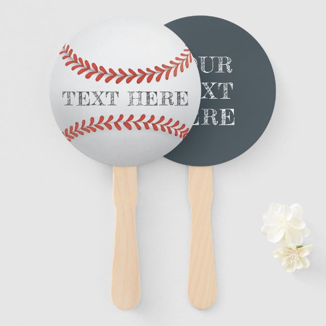 Éventail Baseball personnalisé (Devant et derrière)