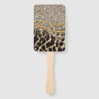 Éventail Beautiful Trendy Leopard Faux Animal Print