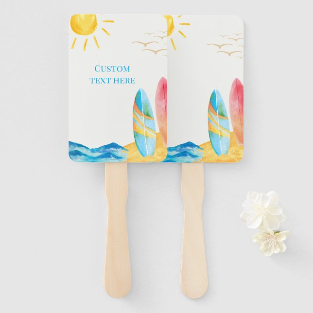 Éventail Bébés à bord - Plage et Surf (Devant et derrière)