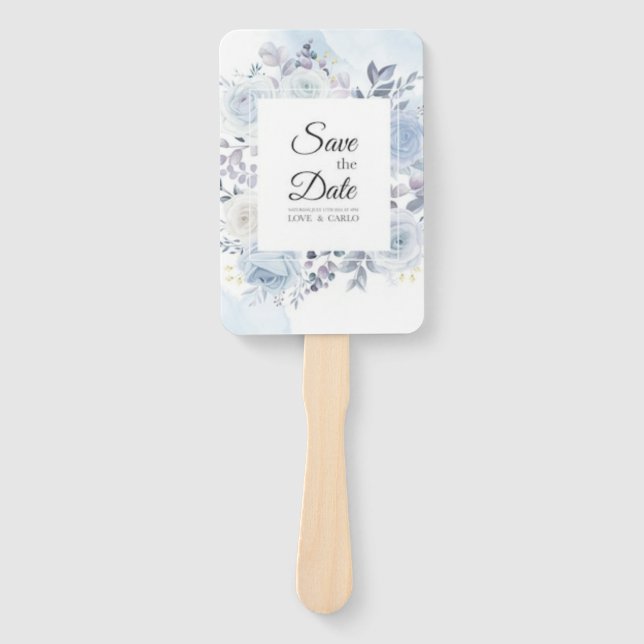Éventail Belle Fleur pour les Fêtes de Mariage Spéciales (Devant)