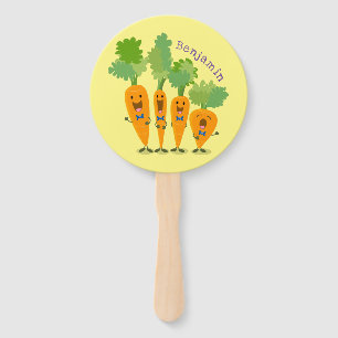 Éventail Belle illustration du quatuor de carottes à carott