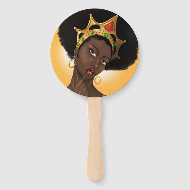 Éventail Belle Reine noire (Devant)