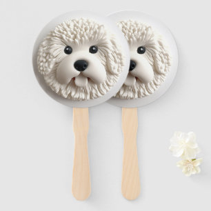 Éventail Bichon Frise Chien Inspiré 3D