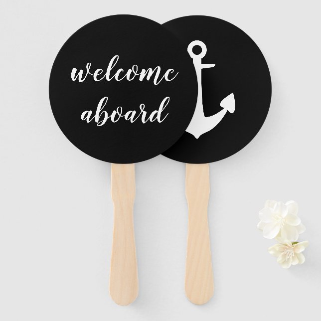 Éventail bienvenue à bord du script (Devant et derrière)