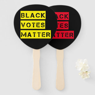 Éventail Black Votes Matter Stencil Custom Colors