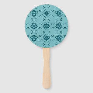 Éventail bleu turquoise, cool, abstraction fleur tendance