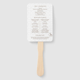 Éventail Boho Cruise Destination Wedding Programme