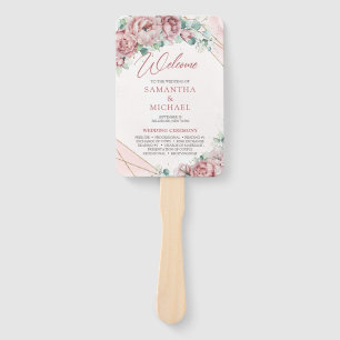 Éventail Boho flush eucalyptus or cadre main