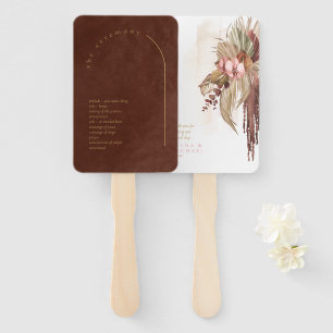 Éventail Boho Oasis Wedding Programme Burnt Umber ID959