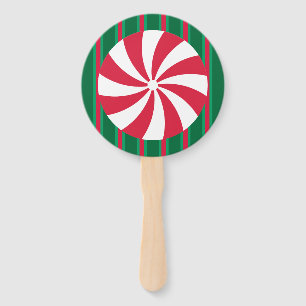 Éventail Bonbon de menthe de Noël amusant et fantaisiste