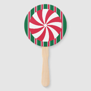 Éventail Bonbon de menthe de Noël amusant et fantaisiste
