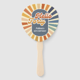 Éventail Bonjour Quarty Retro Sun Super Wave Anniversaire