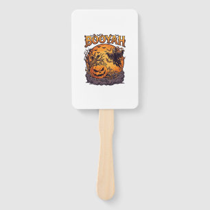 Éventail Booyah Halloween Citrouille Faucheuse Lune Orange_