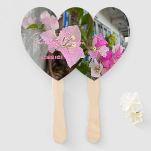 Éventail bougainvilliers roses ou fleur de papier, tropical